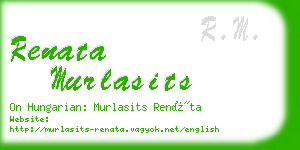 renata murlasits business card